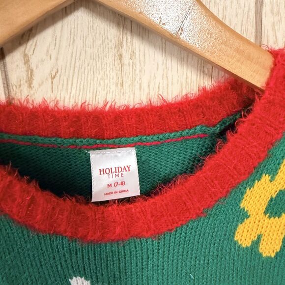 Holiday Time Crewneck Santa Ugly Sweater M - Picture 5 of 5